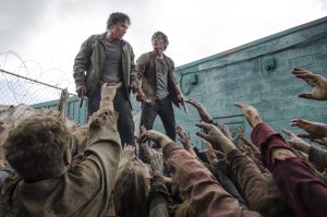 Michael Traynor as Nicholas and Steven Yeun as Glenn Rhee - The Walking Dead _ Season 6, Episode 3 - Photo Credit: Gene Page/AMC