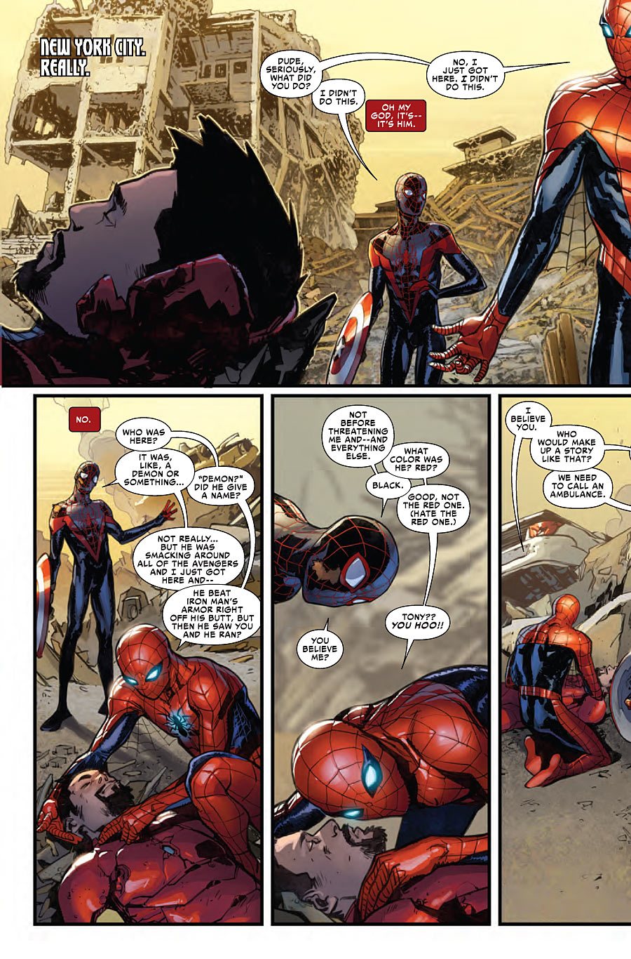Spider-Man panels from Marvel Comics