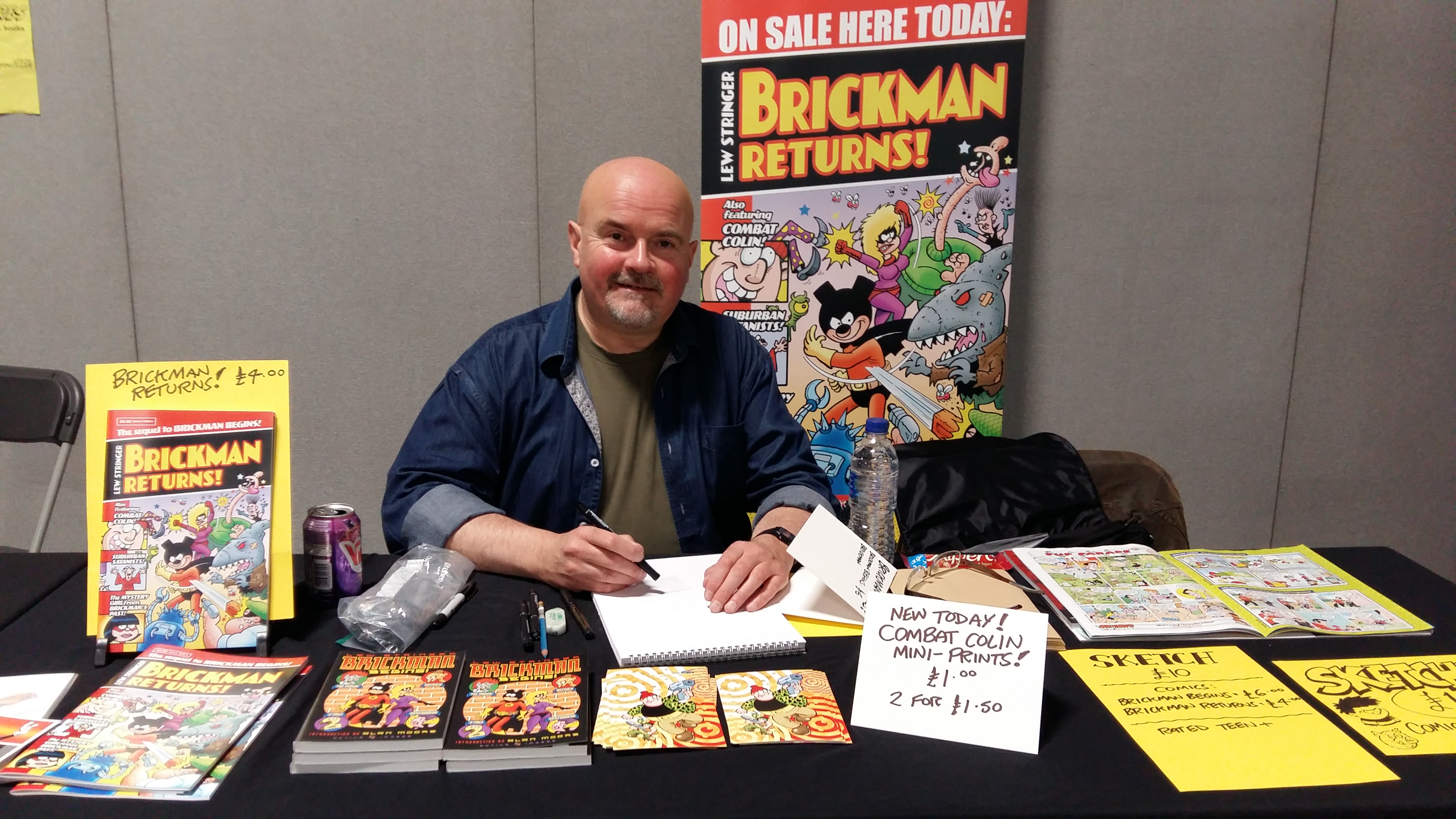 Lew Stringer at Film Comic Con Manchester 2016