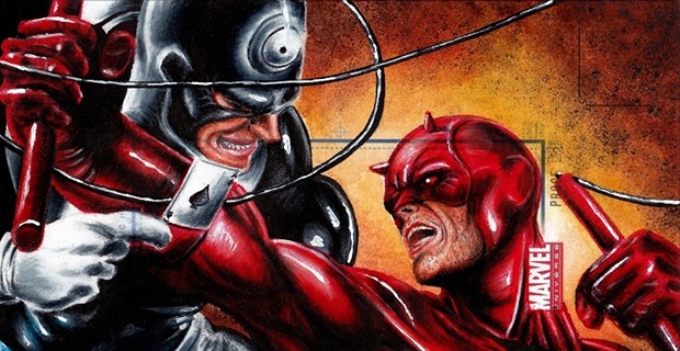 Bullseye battling Daredevil
