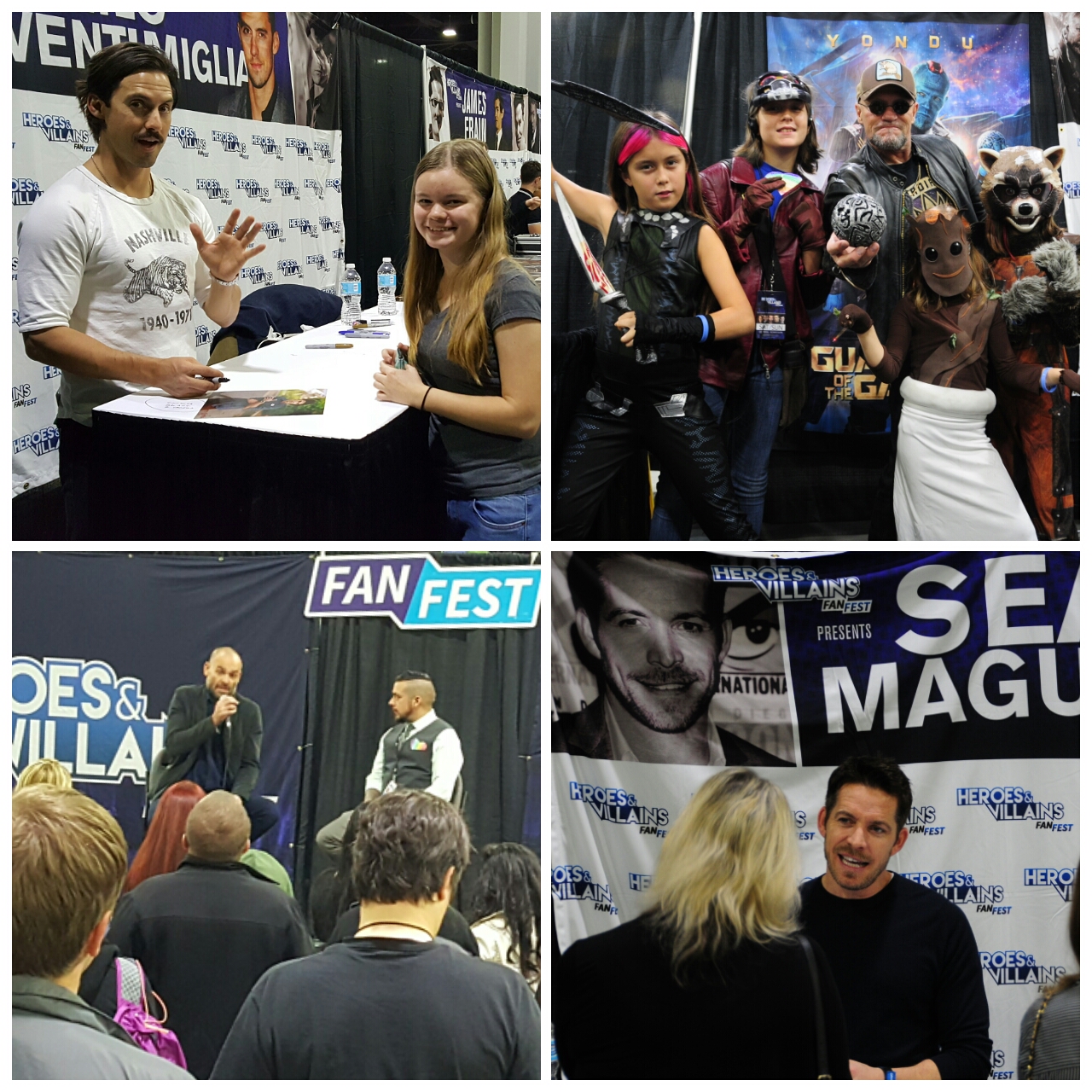 Heroes and Villains Fan Fest HVFF Milo Ventimiglia, Michael Rooker, Sean McGuire, Paul Blackthorne This is Us Guardians of the Galaxy The Walking Dead Onnce Upon a Time Arrow 
