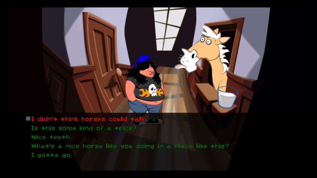 Day of the Tentacle Remastered Hogie chats to horse