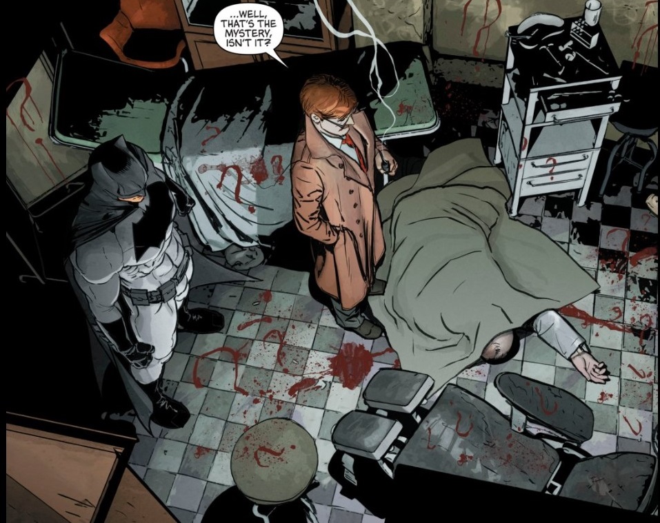 Riddler murder scene. Courtesy of DC Comics